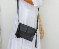 Destination Black Clutch Bag