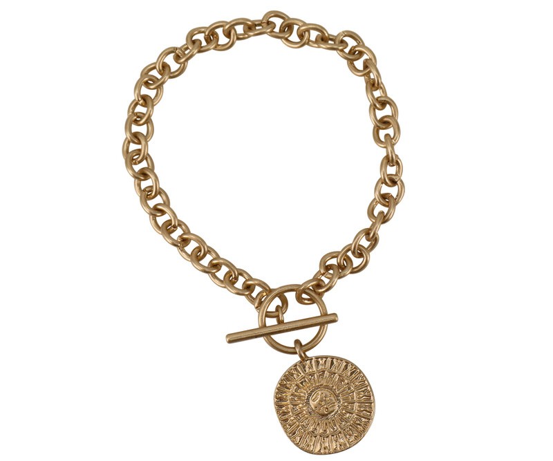 Arlo Gold Sun Disc Bracelet