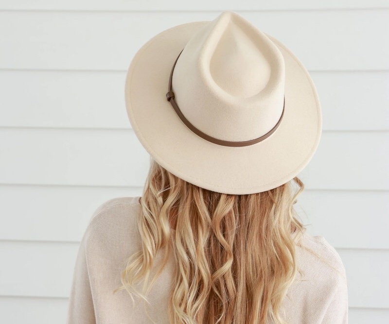 Petra Crushable Oatmeal Wool Fedora Hat