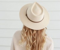 Petra Crushable Oatmeal Wool Fedora Hat