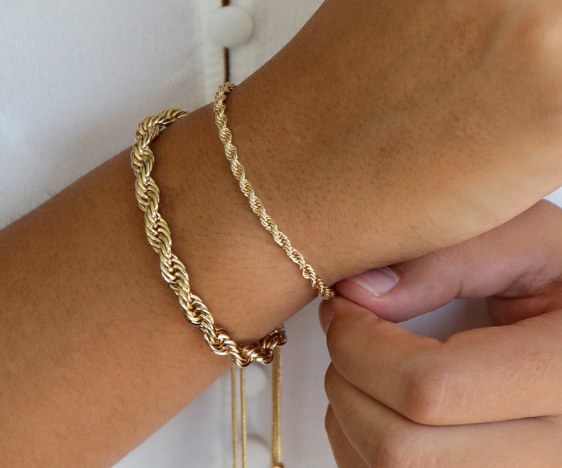 Caprice Gold Rope Chain Bracelet - Small