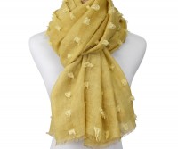 Santa Fe Tufted Mustard Yellow Scarf