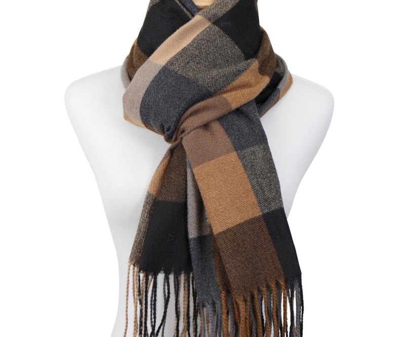 Roxy Brown Tartan Scarf Accessories, scarves, bags available online