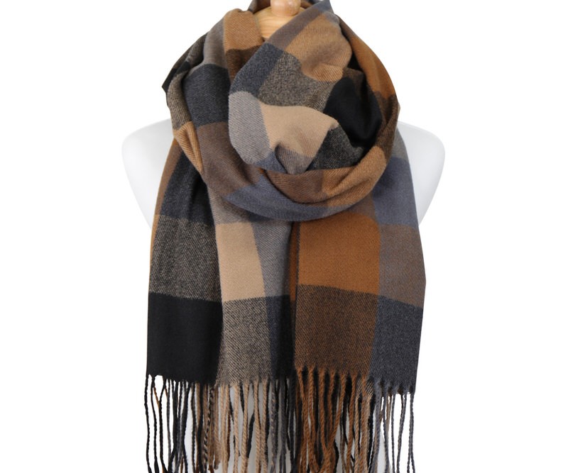 Roxy Brown Tartan Scarf Accessories, scarves, bags available online
