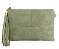 Marbella Pistachio Clutch / Crossbody Bag