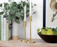 Tall Warwick Gold Candlestick