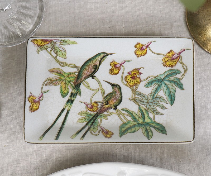 Emerald Hummingbird Trinket Dish