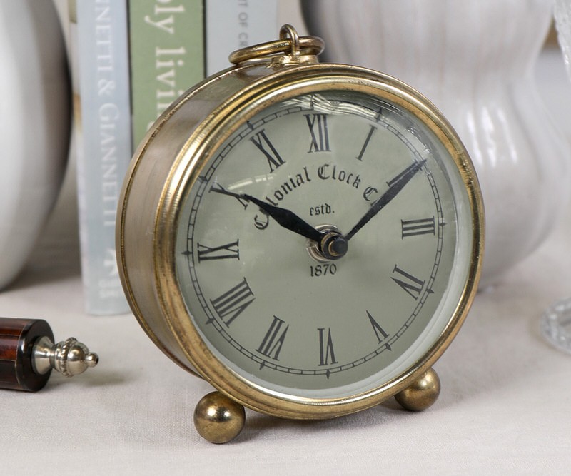 Chesterton Antique Gold Desk Clock