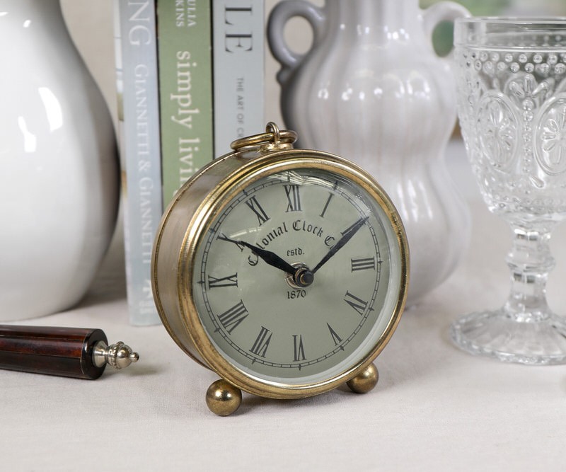 Chesterton Antique Gold Desk Clock Beautiful home decor at French Knot