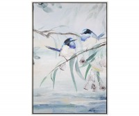 Forest Fairywrens I Framed Canvas Painting