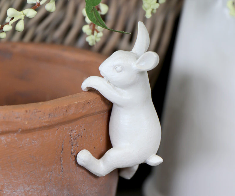 Piper the Rabbit Pot Hanger - White