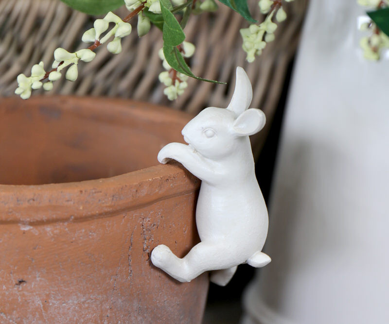 Piper the Rabbit Pot Hanger - White