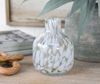 White Biscay Glass Vase - Small