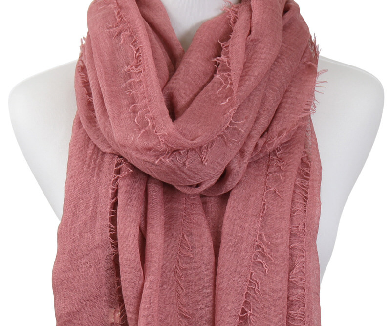 Rosewood Pink Muslin Scarf