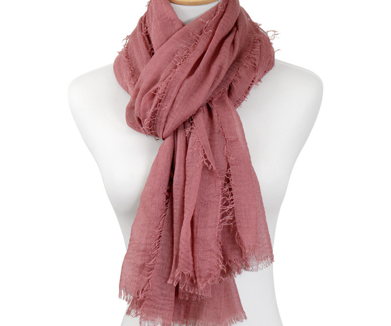 Rosewood Pink Muslin Scarf