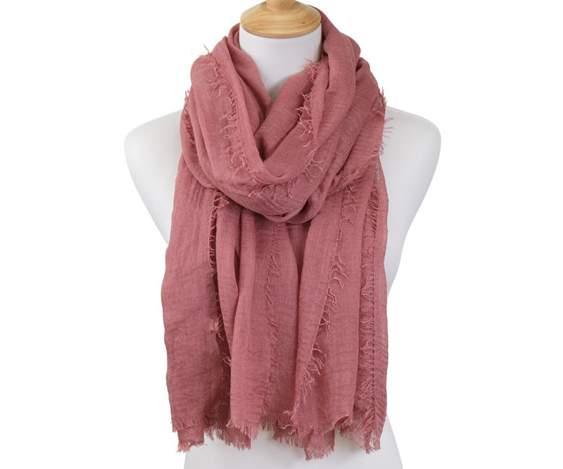 Rosewood Pink Muslin Scarf