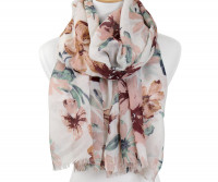 Helena Burgundy Floral Scarf