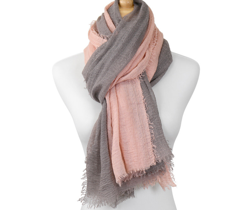 Sundance Pink & Grey Muslin Scarf