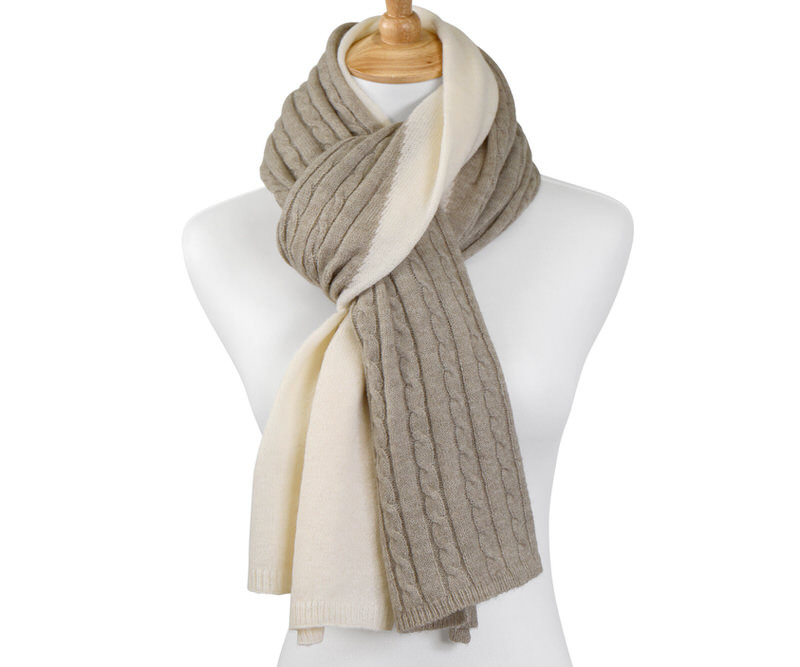 Eaton Biscuit Cable Knit Scarf
