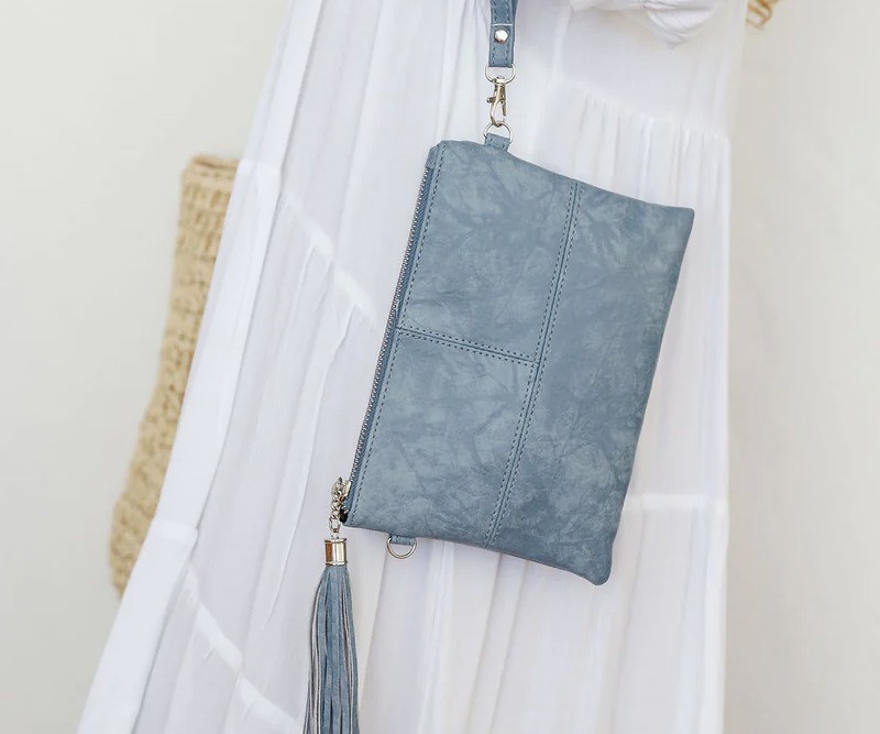 Marbella Denim Blue Clutch / Crossbody Bag