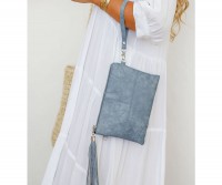 Marbella Denim Blue Clutch / Crossbody Bag