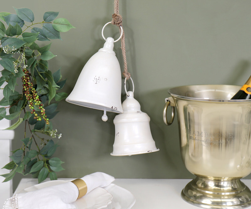 Large Maidstone White Vintage Bell