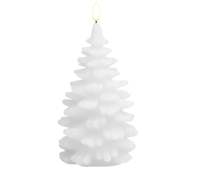 Christmas Tree Flameless Candle - Nordic White - Remote Enabled