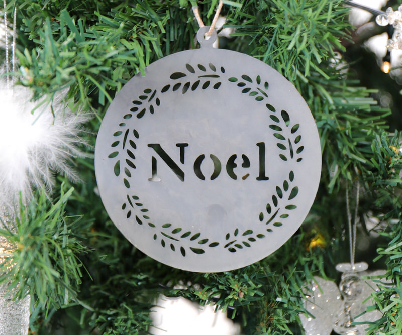 Noel Vintage Tin Christmas Decoration