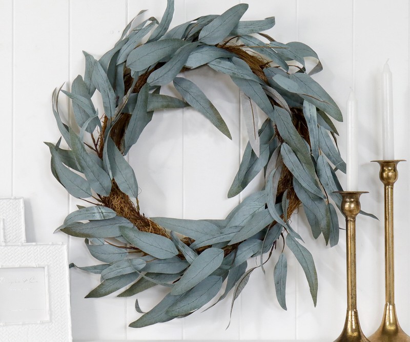 Bowral Silver Leaf Eucalyptus Wreath 50cm
