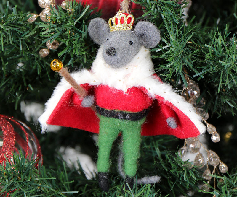 His Highness Felt Mouse Tree Decoration