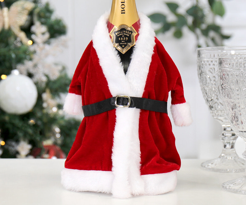 Santa Bottle Cover - Christmas Bottle Gifting