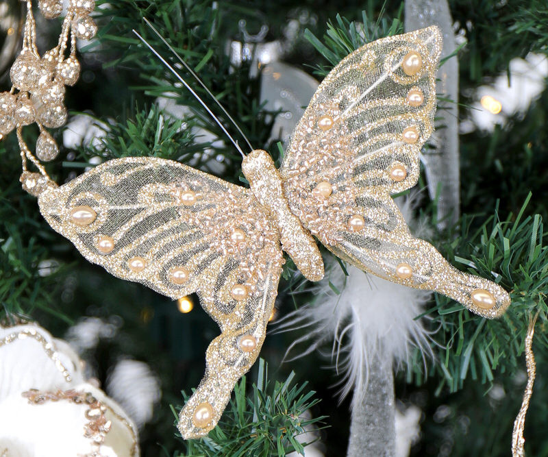 Gilda Gold Butterfly Tree Decoration