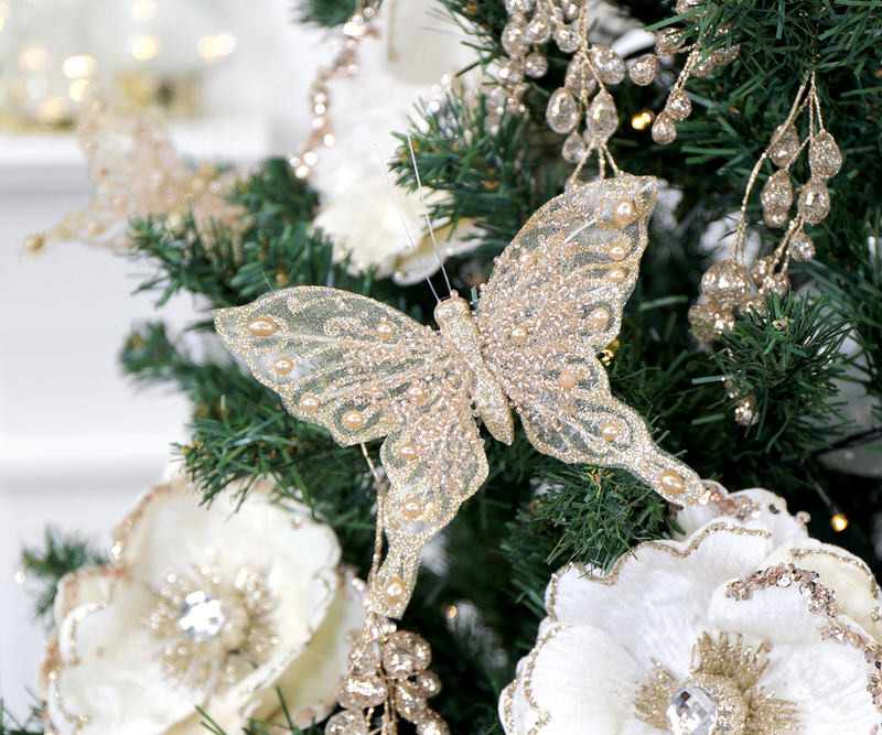 Gilda Gold Butterfly Tree Decoration