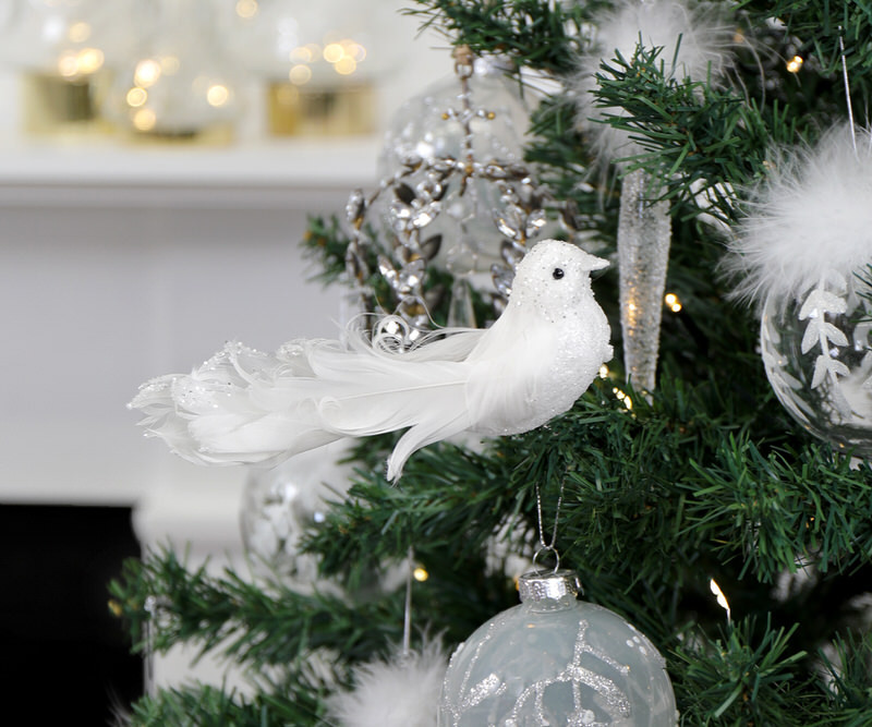 Liberty White Bird Tree Decoration