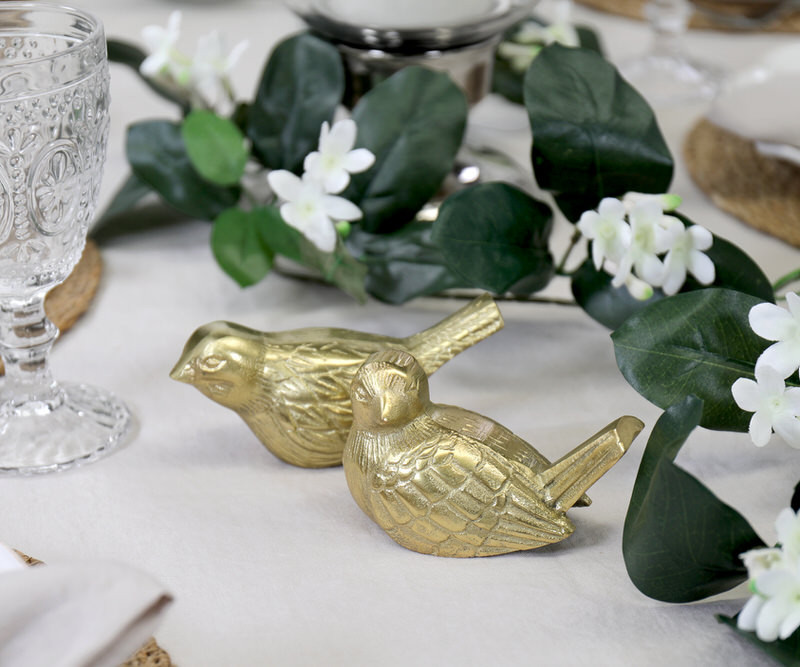 Perching Gold Bird Ornament