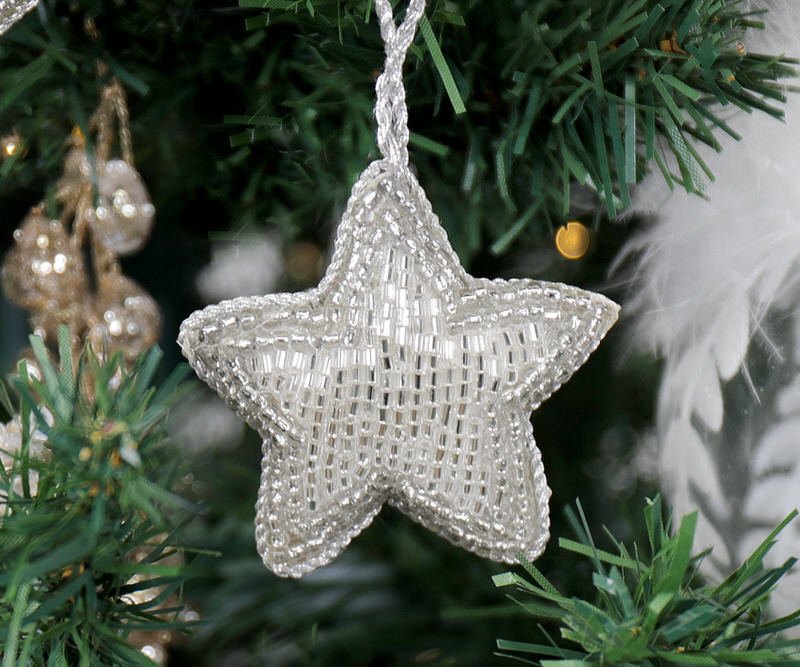 Dazzle Beaded Star Tree Decoration