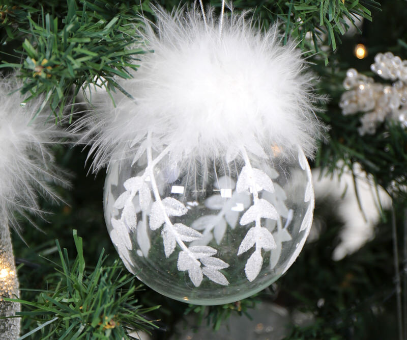 Set 2 Park Lane Glass Tree Baubles