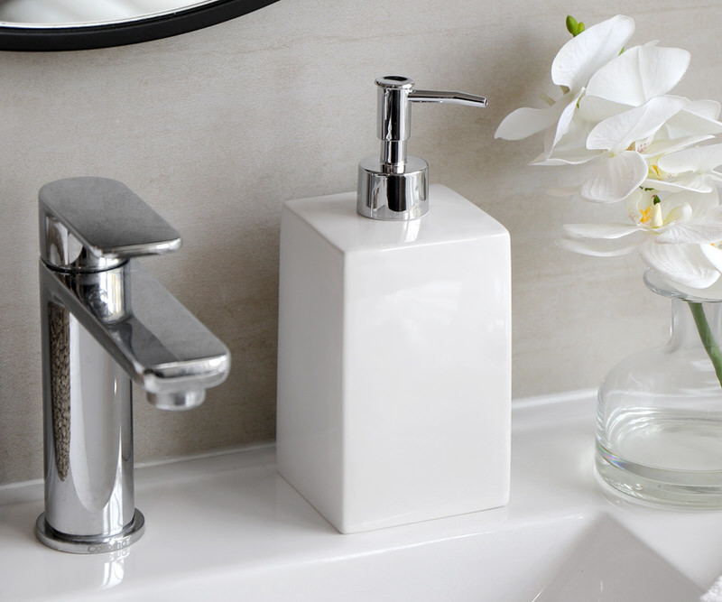 Charlie White Soap Dispenser - Square