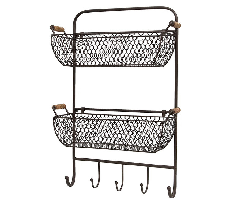 Forrester Vintage Wall Organiser Hook Rack