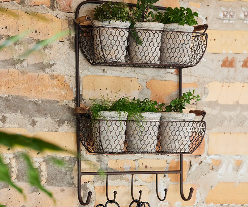 Forrester Vintage Wall Organiser Hook Rack