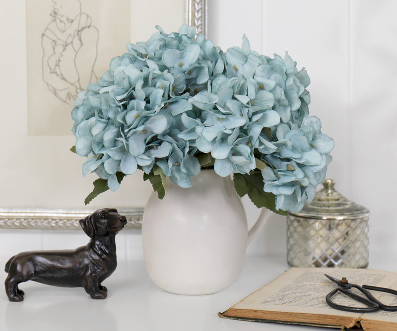 Set 3 Soft Blue Hydrangea Stems