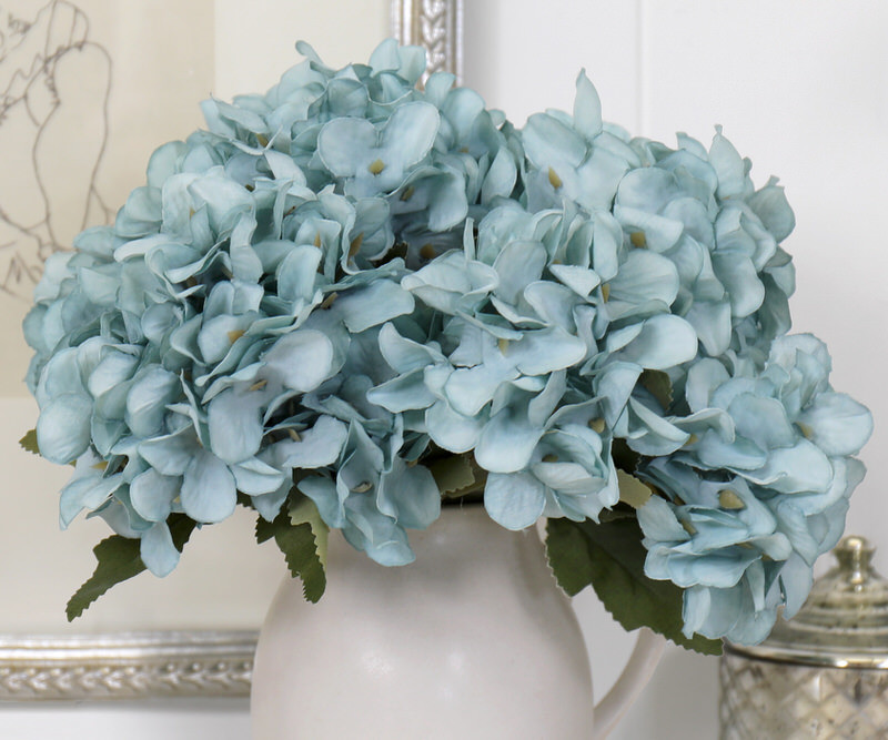 Set 3 Soft Blue Hydrangea Stems