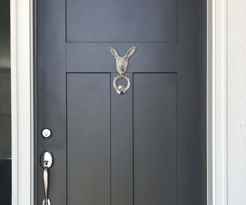 Silver Rabbit Door Knocker
