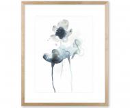 Indigo Midnight Blooms II Art Print Framed