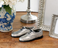 Set 2 Silver Brogue Shoes