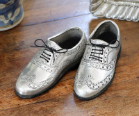 Set 2 Silver Brogue Shoes