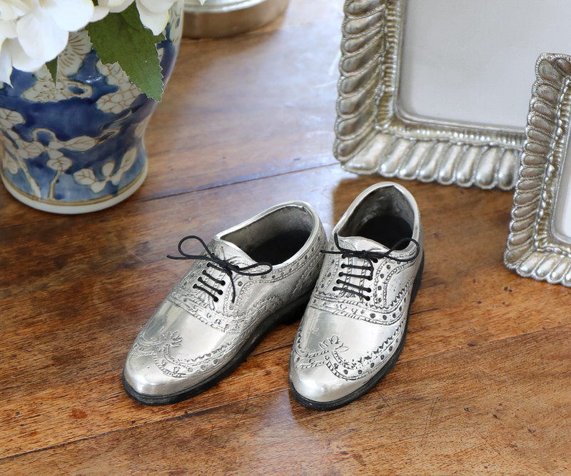 Set 2 Silver Brogue Shoes