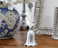 Fleur Silver Bell with Bone Handle