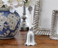 Fleur Silver Bell with Bone Handle