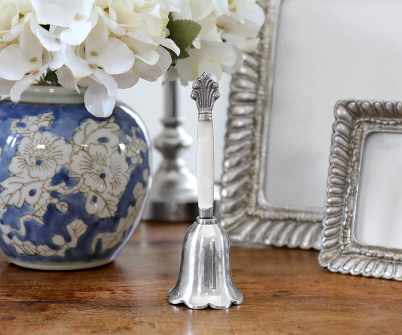 Fleur Silver Bell with Bone Handle